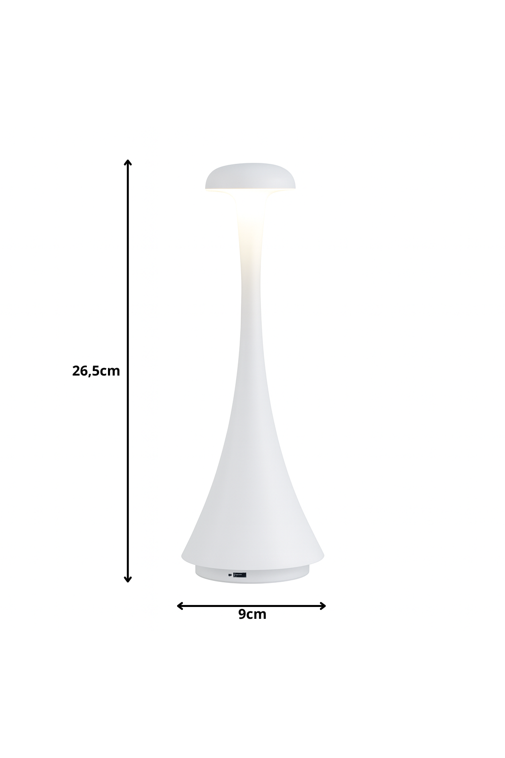 Lampe de Chevet avec forme conique et tête arrondie