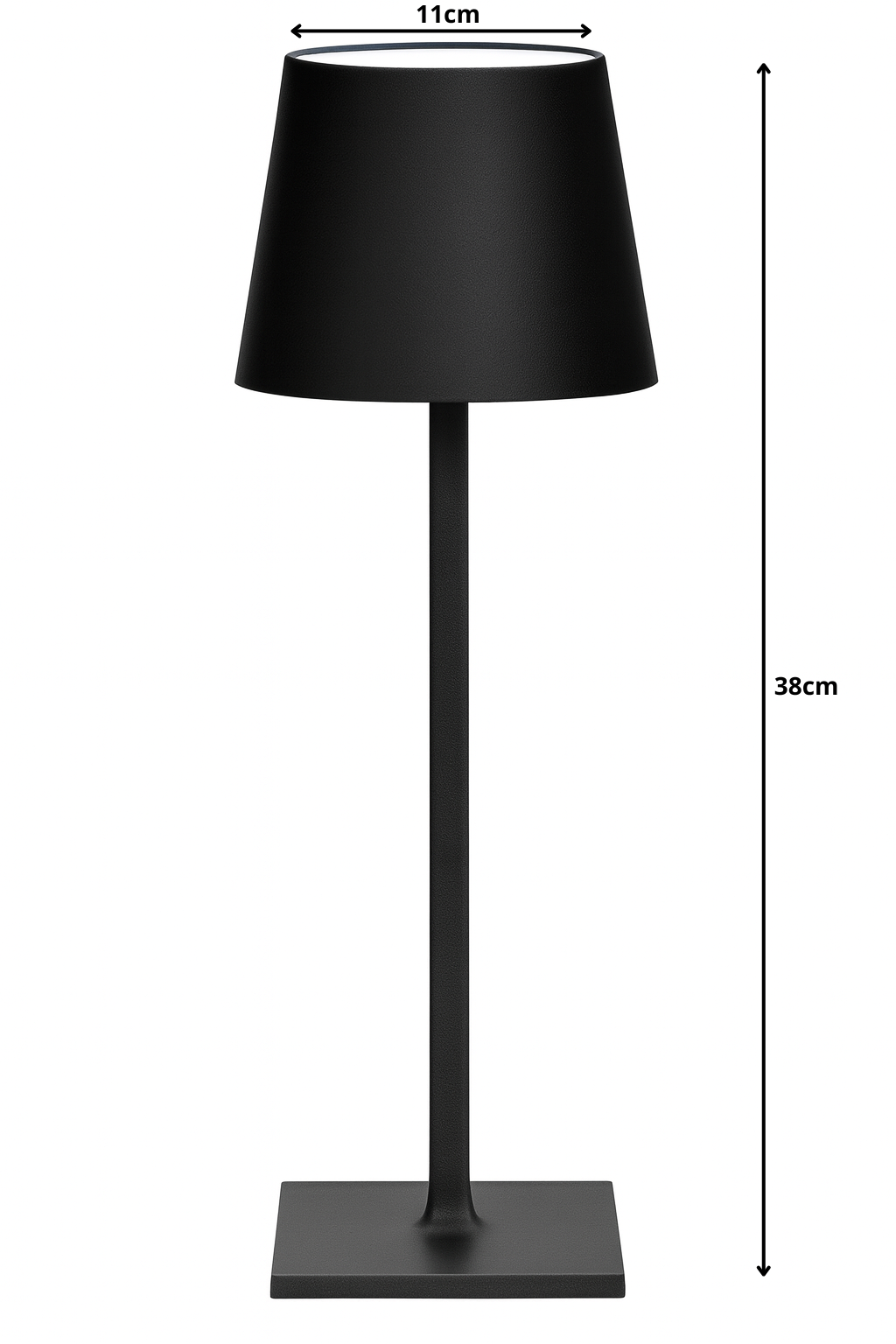 Lampe de Chevet à pied droit et abat-jour conique