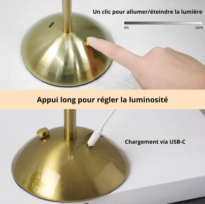 Lampe de Chevet avec abat-jour plissé