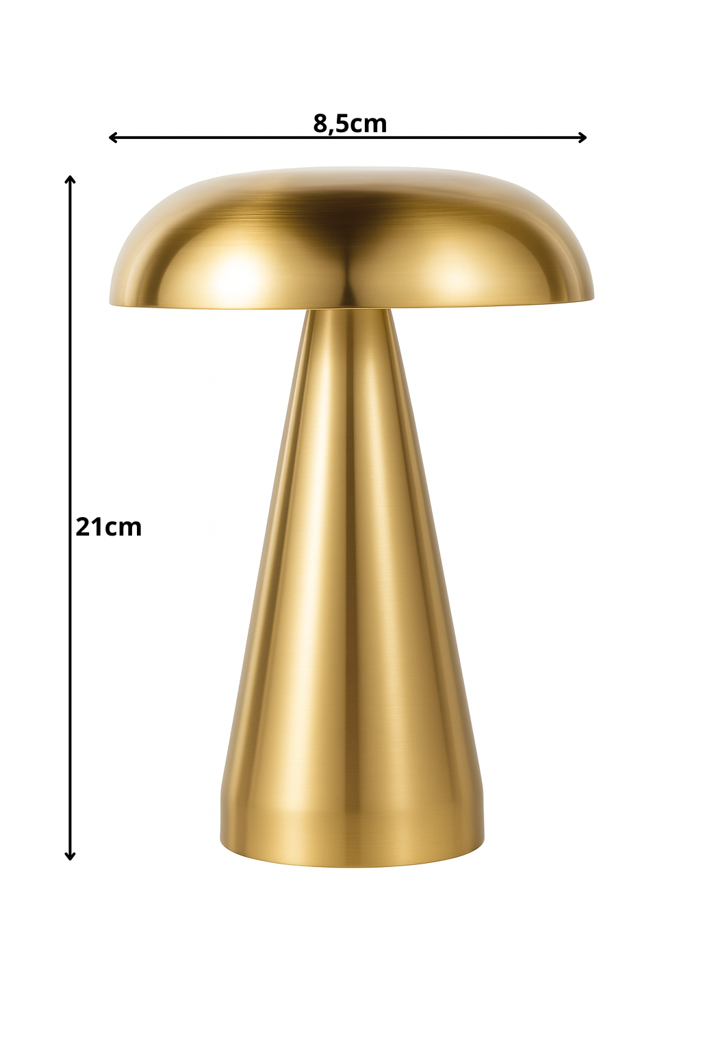 Lampe de Chevet à structure conique et abat-jour arrondi